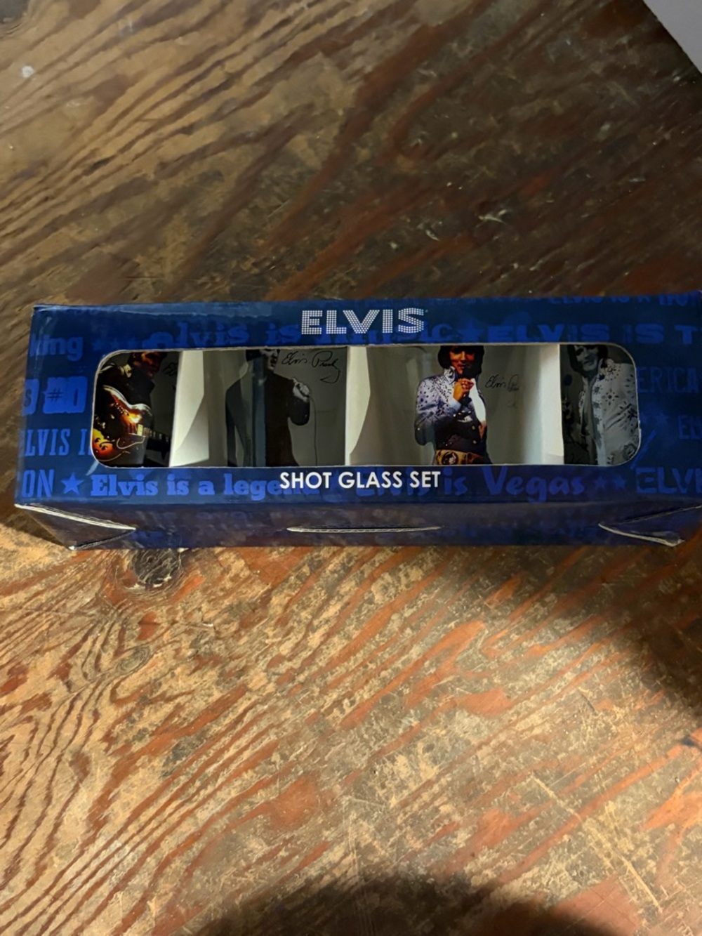 Elvis Blue Shot Glass Set - Collectible Barware